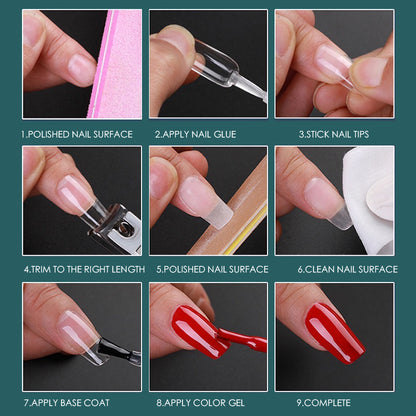 Super Short Almond Press On Nails, Full Cover Soft Gel Tips for Small Nail Beds, No File, No Glue Fake Nails