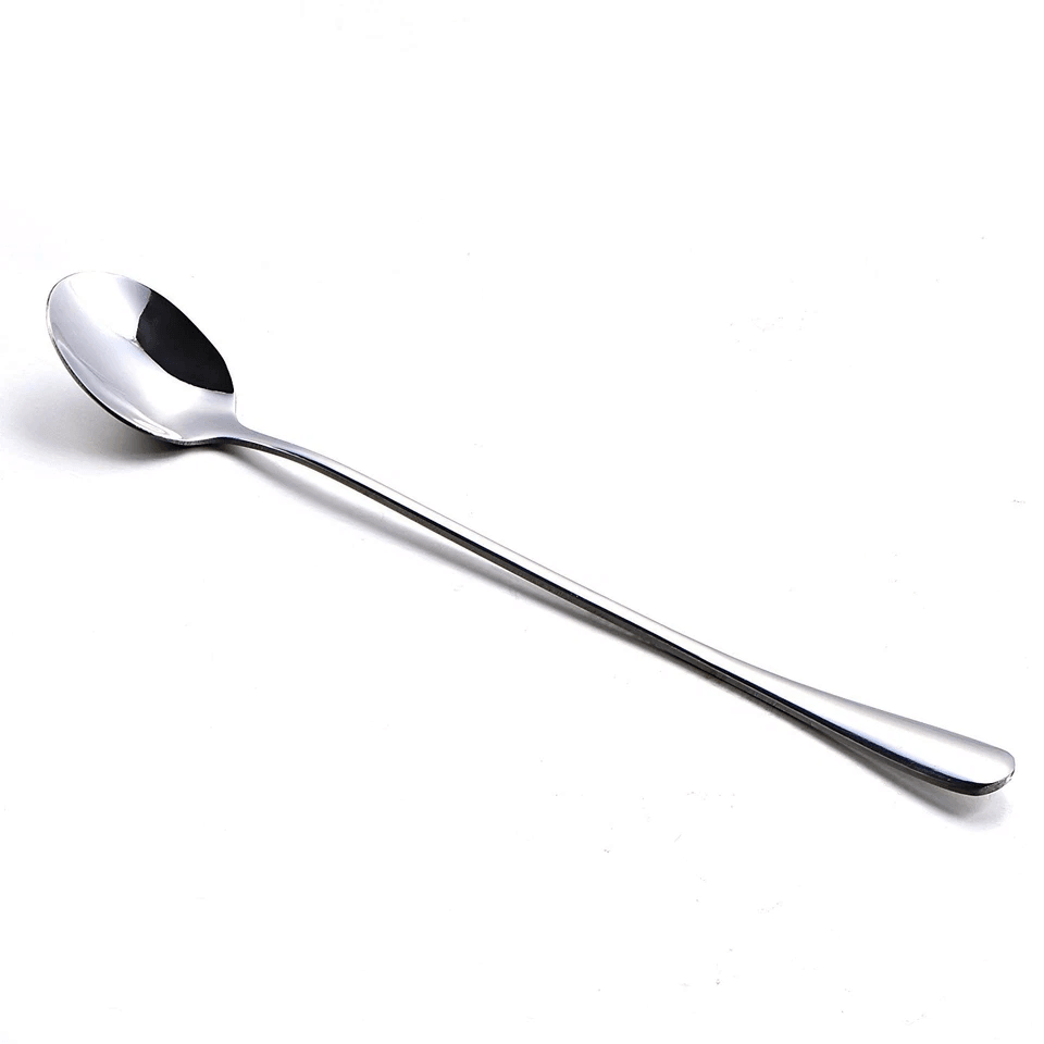 Stainless Steel Mixing Spoons Iced Tea  Ice Cream Long Handle Set Premium Corrosion Resistant Desse 1