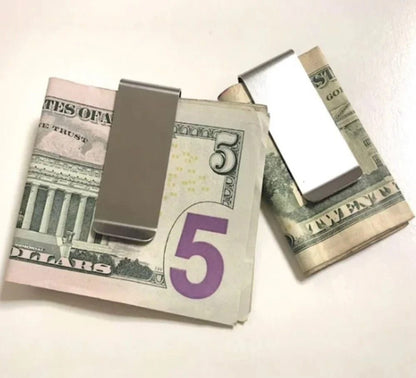 Sleek Stainless Steel Money Clip Compact Durable Silver Cash Pocket Holder For Men Women Minimalist 4