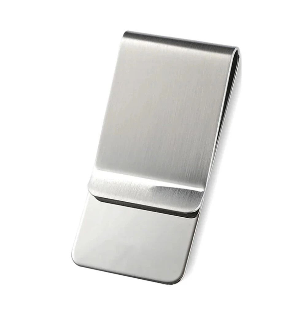 Sleek Stainless Steel Money Clip Compact Durable Silver Cash Pocket Holder For Men Women Minimalist 5