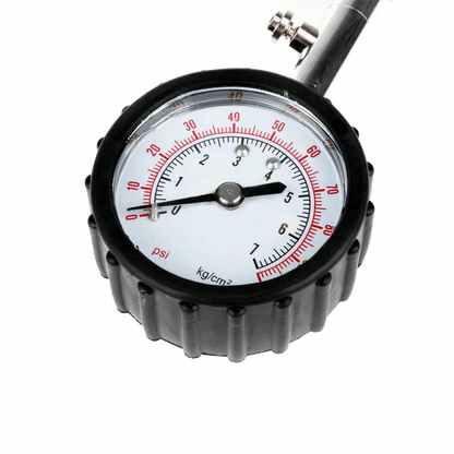 Premium Flexible Hose Truck Car Tire Pressure Gauge PSI Air Meter Tester Heavy Duty Auto Tire Press 4
