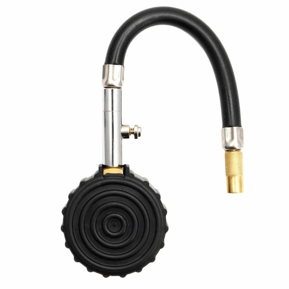 Premium Flexible Hose Truck Car Tire Pressure Gauge PSI Air Meter Tester Heavy Duty Auto Tire Press 5