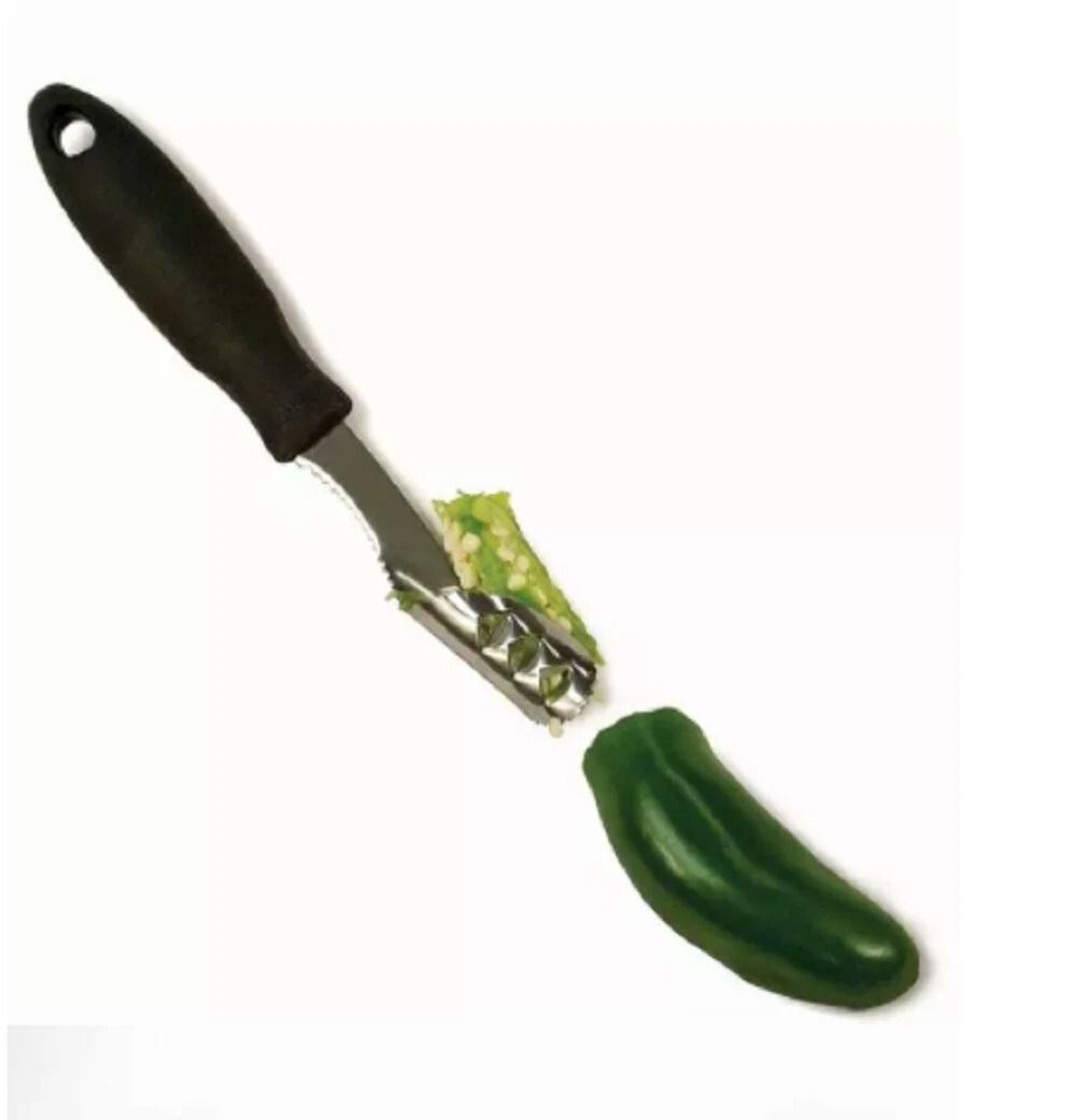 Jalapeno Corer Cutter Stainless Steel Pepper Slicer Tool For Tomatoes Strawberries Fruit Prep Ergon 2
