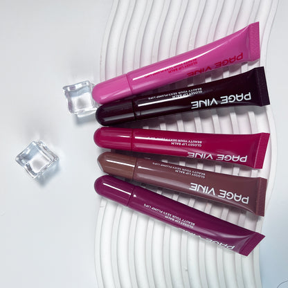 Moisturizing Phone Case Lip Gloss, Concentrated Raspberry Jelly Transparent Lip Gloss for Hydrated, Plump Lips