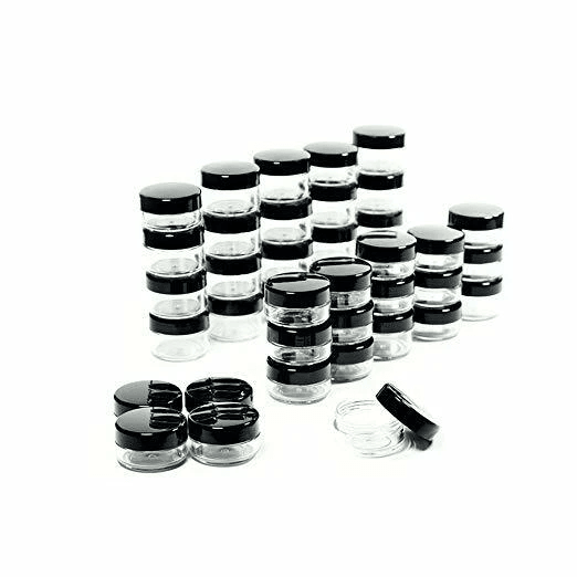 Empty Cosmetic Sample Jars for Lip Balm, Makeup, Creams, Travel Storage & DIY Skincare Containers
