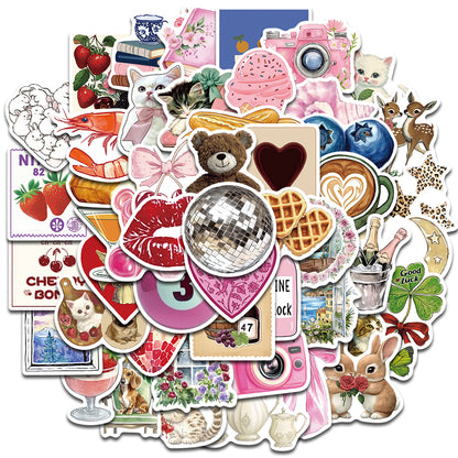Creative Sticker Pack 50PCS Aesthetic Decals For DIY Decor Laptop Phone Luggage  Wall Art 1