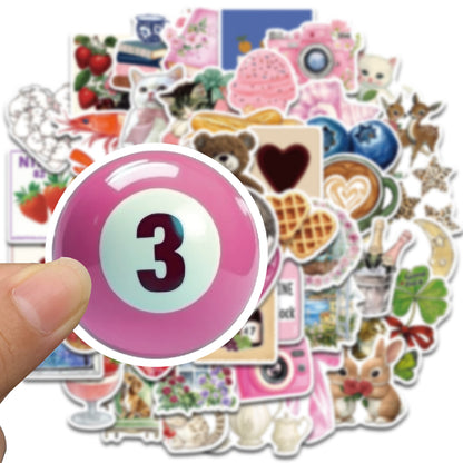 Creative Sticker Pack 50PCS Aesthetic Decals For DIY Decor Laptop Phone Luggage  Wall Art 2