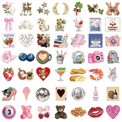 Creative Sticker Pack 50PCS Aesthetic Decals For DIY Decor Laptop Phone Luggage  Wall Art 7