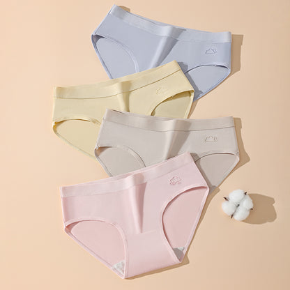7Pack Week Pants Cotton Women Panties Breathable Soft  Low Waist Underwear For Girls 4