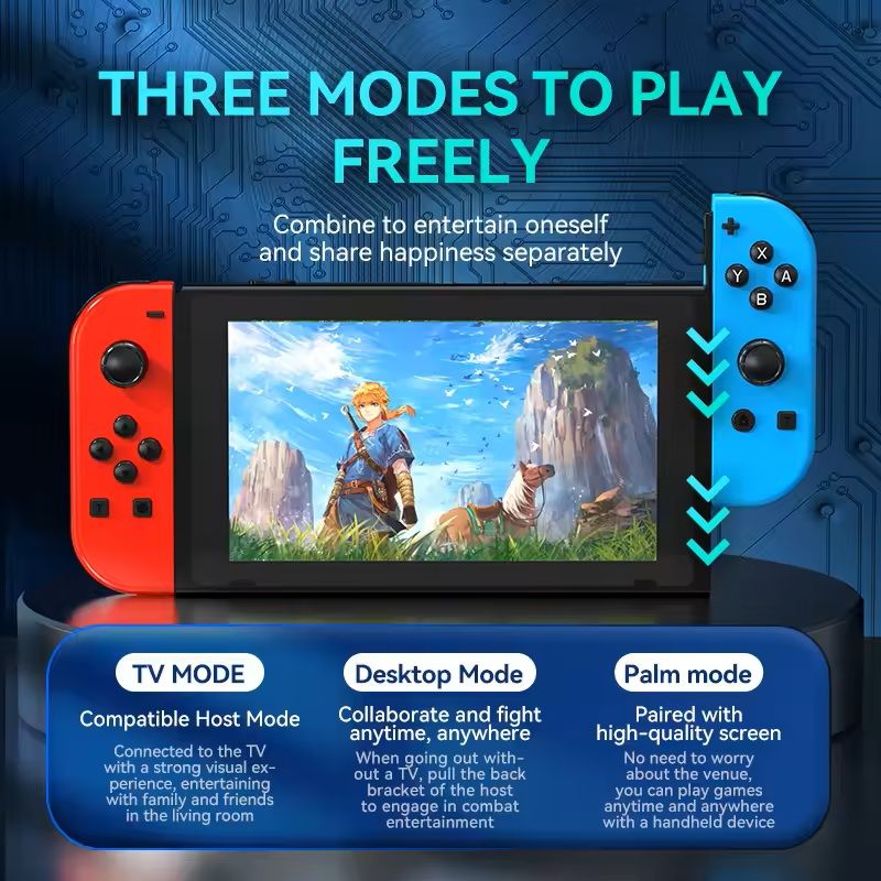 Wireless Joypad Controllers For Switch OLED Lite  Dual Vibration WakeUp Feature Sword Style 13
