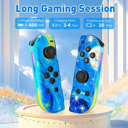 Wireless Joypad Controllers For Switch OLED Lite  Dual Vibration WakeUp Feature Sword Style 15