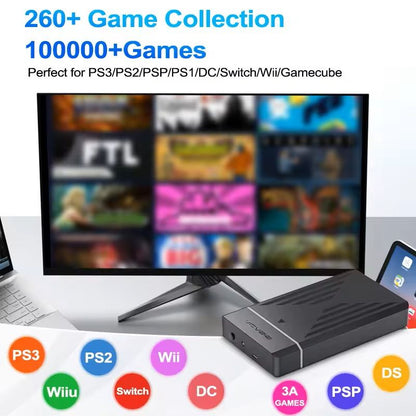 12TB Retro Gaming HDD Console With 10K Games For PS3 PS2 Wii Switch More 4