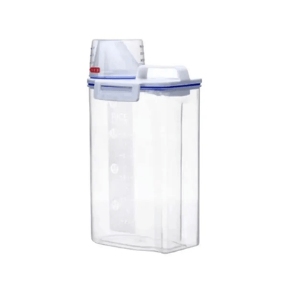 1pc Rice And Grains Food Storage Canister With Measuring Cup Kitchen Moisture Proof And Insect Proo 5