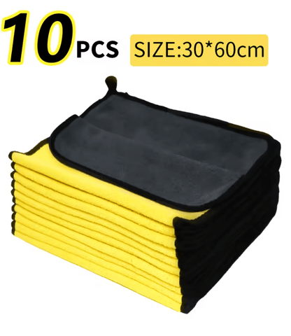 3 5 10Pcs Car Wash Microfiber Towel 30x30 60CM Car Cleaning Drying Cloth Hemming Car Care Cloth Det