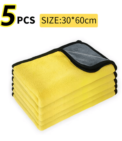 3 5 10Pcs Car Wash Microfiber Towel 30x30 60CM Car Cleaning Drying Cloth Hemming Car Care Cloth Det