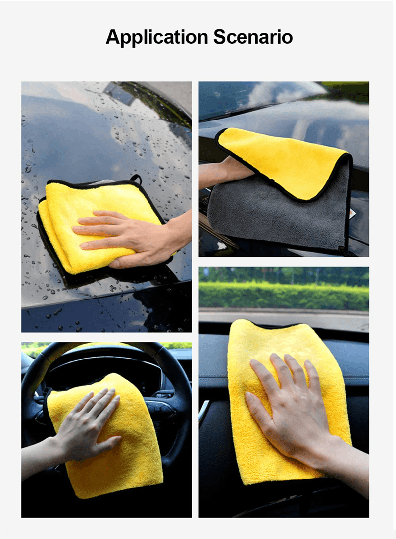3 5 10Pcs Car Wash Microfiber Towel 30x30 60CM Car Cleaning Drying Cloth Hemming Car Care Cloth Det