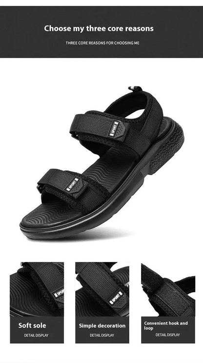 A Pair Of Non Slip Mens Sandals For Summer New Wear Resistant Breathable Simple White Soled Mens Bu 1