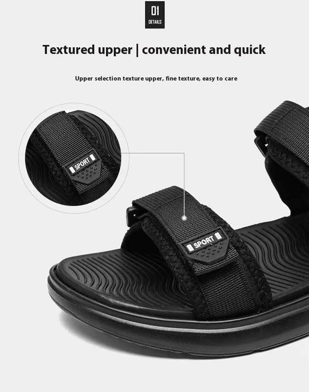 A Pair Of Non Slip Mens Sandals For Summer New Wear Resistant Breathable Simple White Soled Mens Bu 2
