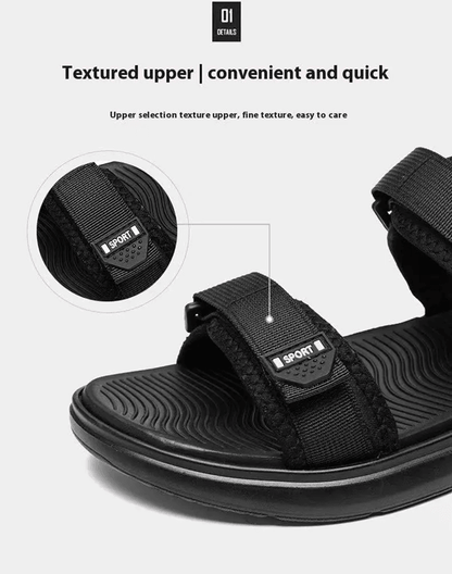 A Pair Of Non Slip Mens Sandals For Summer New Wear Resistant Breathable Simple White Soled Mens Bu 2