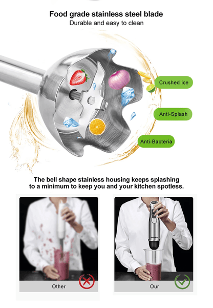BioloMix 4 In 1 Hand Blender With Chopper And Smoothie Cup 7