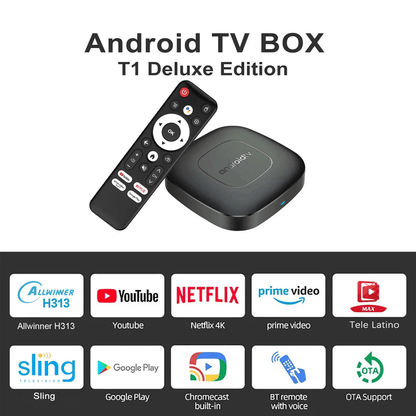 Android TV Box with Google Assistant and Dual Band WiFi for 4K Streaming