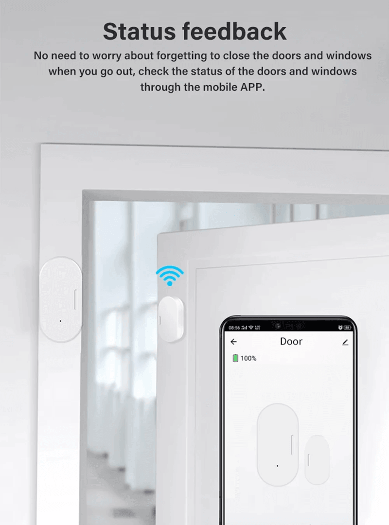 Zigbee Door Sensor With Ewelink App For Smart Home Security And Alexa Integration 3