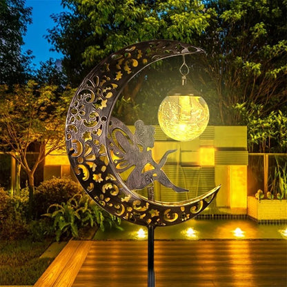 Solar Fairy Garden Statue Light for Outdoor Decor and Lawn Pathway Accents