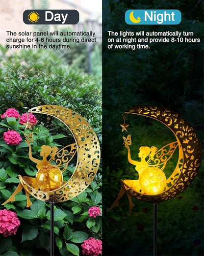 Solar Fairy Garden Statue Light For Outdoor Decor And Lawn Pathway Accents 2