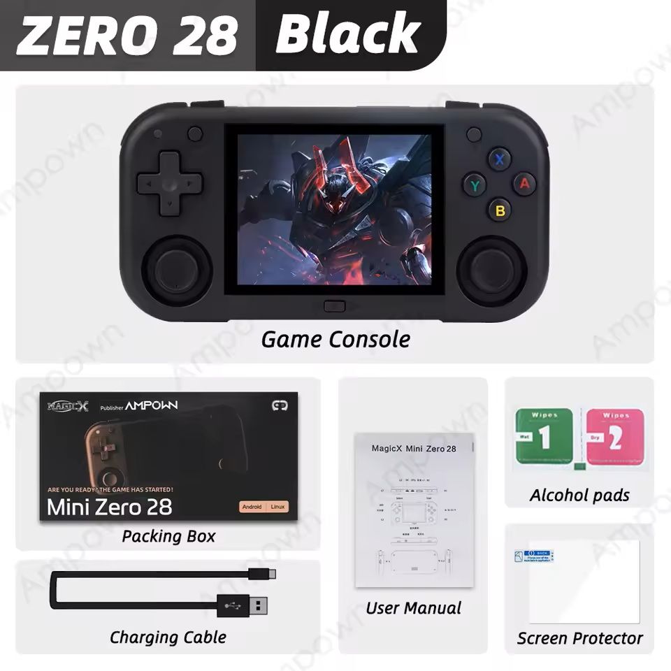 Mini Zero 28 Handheld Game Console With 28in IPS Screen And Android OS 6