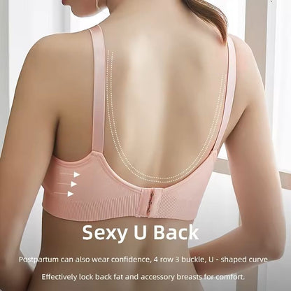 Seamless PushUp Maternity Bra  Plus Size Nursing Support 3