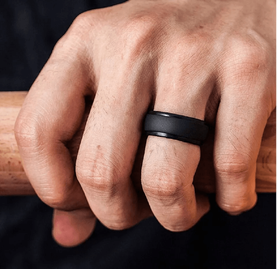 Silicone Wedding Rings Unisex Rubber Bands For Gym Work  Sport Use Stylish Hypoallergenic Alternati 1