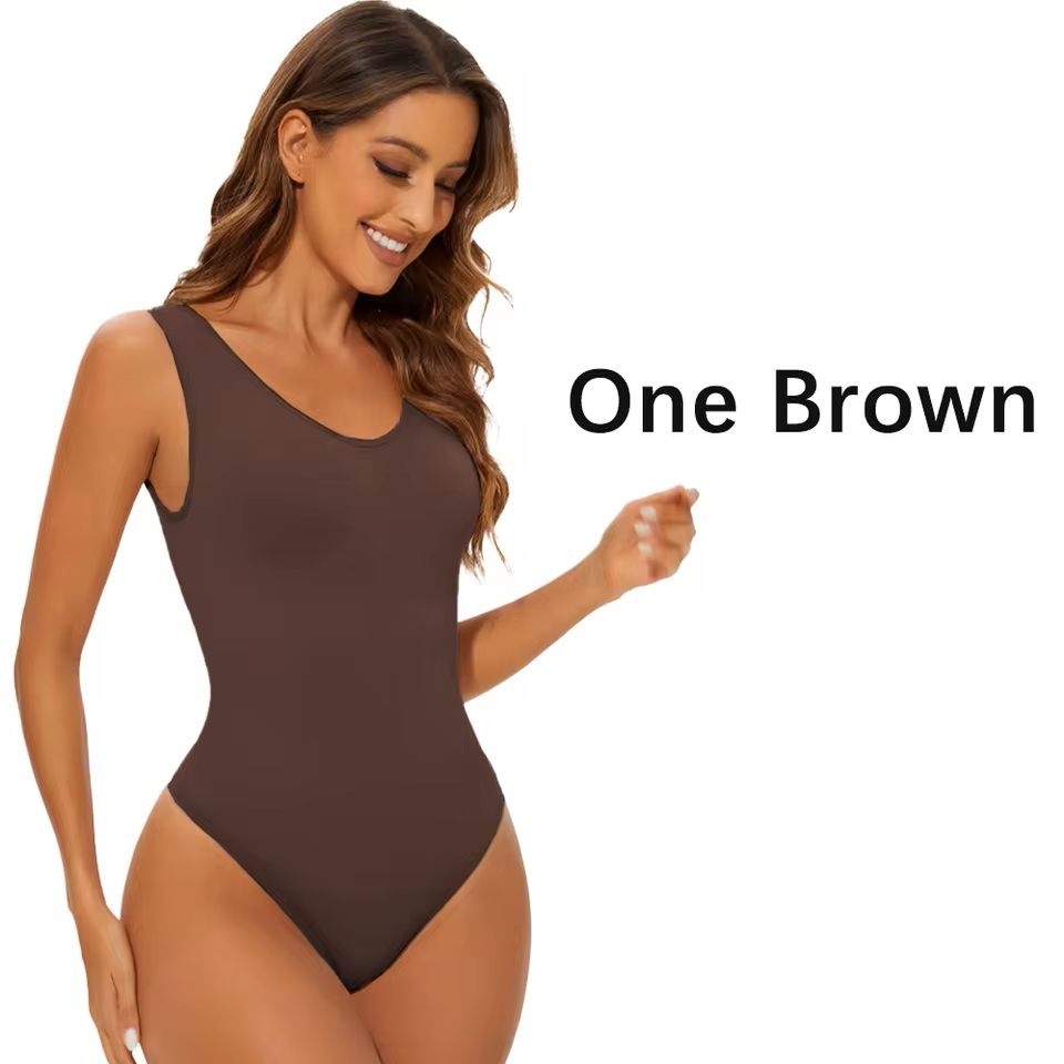 Seamless Sculpting Thong Bodysuit  Slimming Shaper With Wide Straps 6