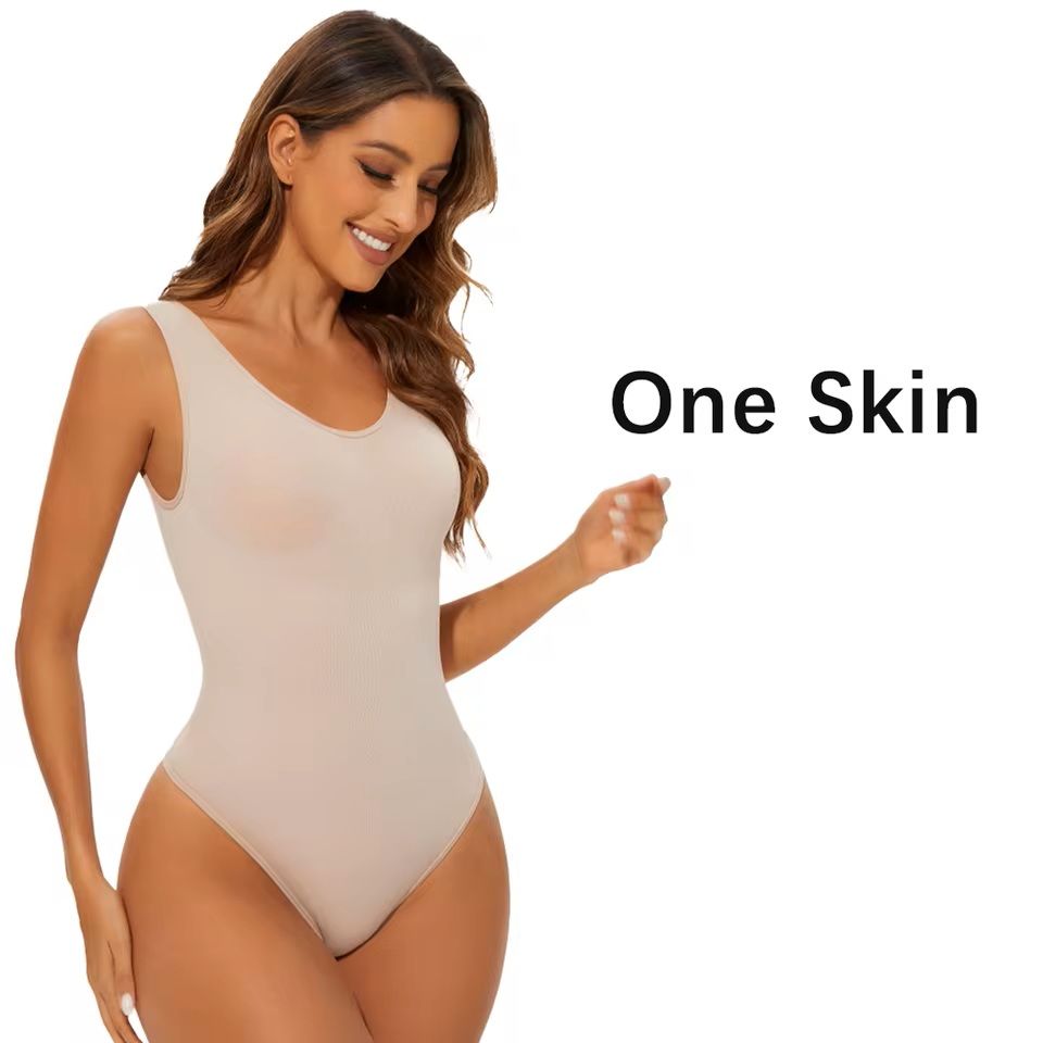 Seamless Sculpting Thong Bodysuit  Slimming Shaper With Wide Straps 7