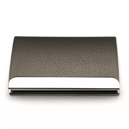 PU Leather Metal Business Card Holder Slim Pocket Credit  ID Case For Modern Profession 1