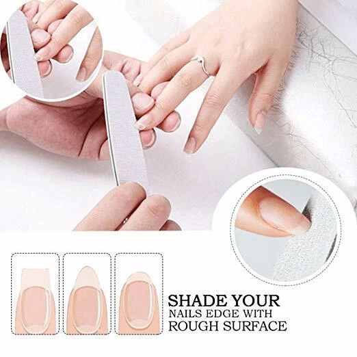 Dual Grit Emery Boards Professional Manicure Nail Files Set For Natural  Artificial Nails 4