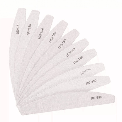 Dual Grit Emery Boards, Professional Manicure Nail Files Set for Natural & Artificial Nails