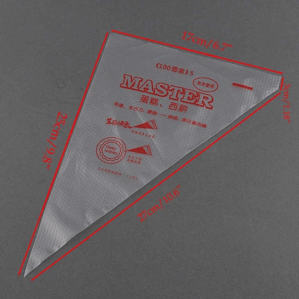 Disposable Pastry Piping Bags HeavyDuty Icing  Decorating Bags For Cake Cupcake Cookie Frosting Cre