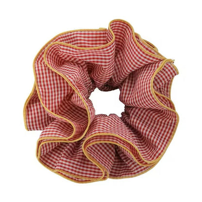 Retro Colorful Ruffle Hair Scrunchies  Sweet Headbands  Rubber Bands Set 7