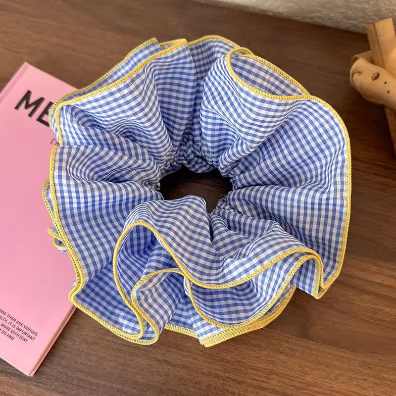 Retro Colorful Ruffle Hair Scrunchies  Sweet Headbands  Rubber Bands Set 8