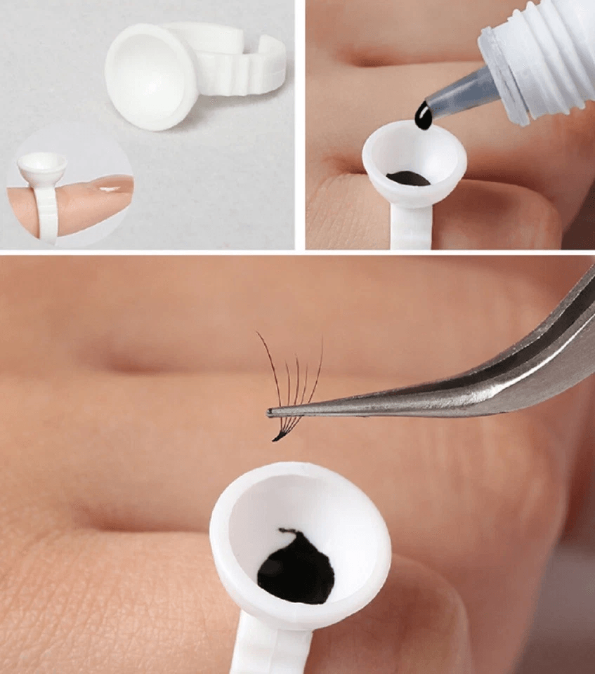 Bulk Disposable Glue Holder Rings Pigment Cups One Size Fits All Lash  Tattoo Artist Kit 2