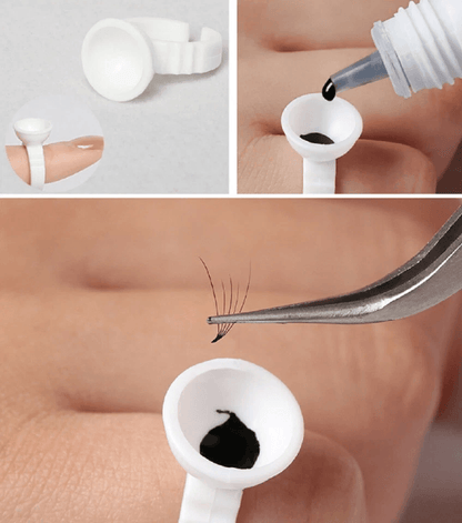 Bulk Disposable Glue Holder Rings Pigment Cups One Size Fits All Lash  Tattoo Artist Kit 2