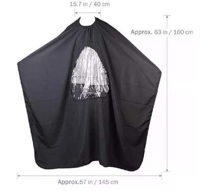 Professional Barber Hair Cutting Cape With Viewing Window Adjustable Salon Styling Drape For Hairdr 4