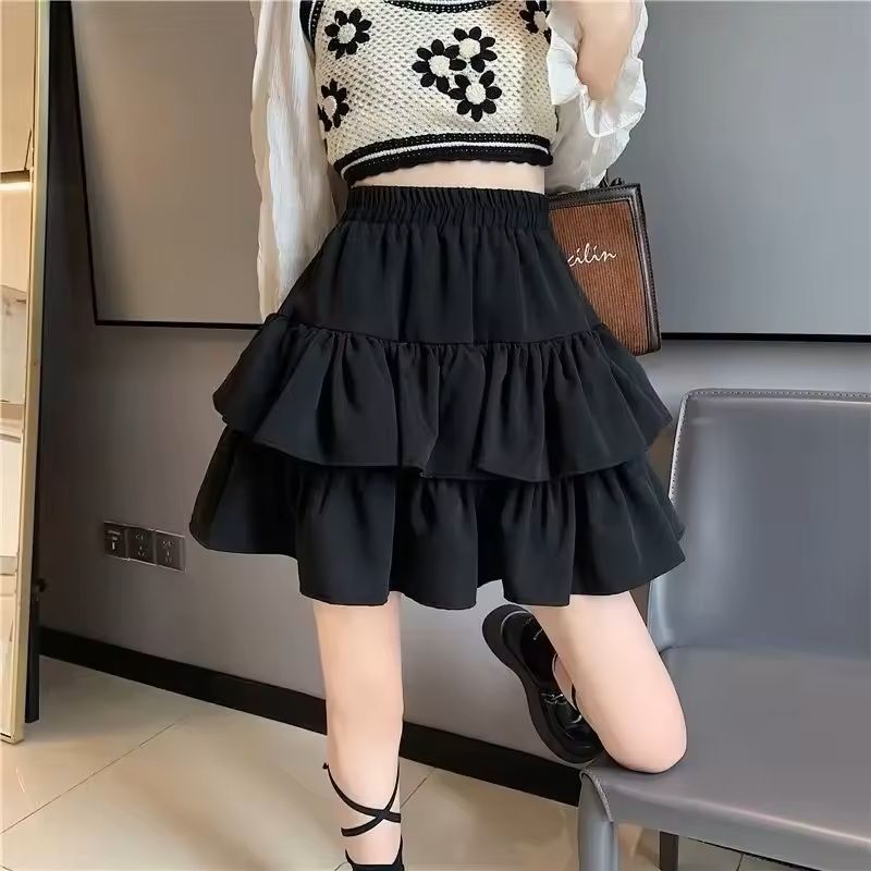 Pleated Ruffle ALine Skirt  White Tiered Summer Mini Skirt For Women 2