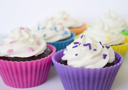 Reusable Silicone Cake Liners 12Pack NonStick Muffin  Chocolate Baking Cups
