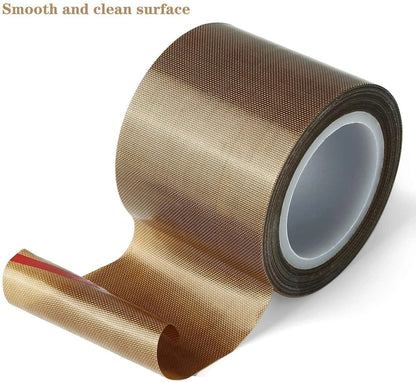 33ft Teflon Tape PTFE 180um Thick HighTemp Fiberglass Adhesive Tape For 70260C Heat Resistance 3