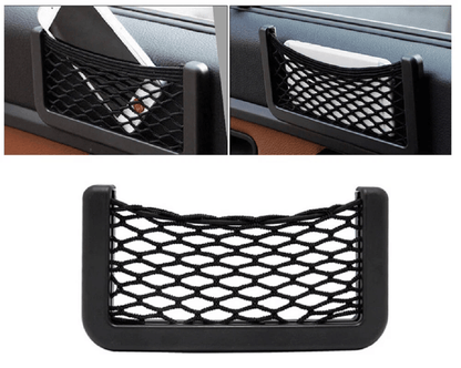 Universal Car Storage Net Pouch GPS  Phone Holder Organizer Bag Stretch Mesh Pocket For Headrest Or 2
