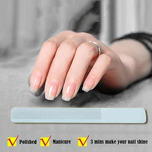 Professional Deluxe PS Crystal Glass Nail File Durable Fingernail Shaping Tool For Natural  Gel Nai 2