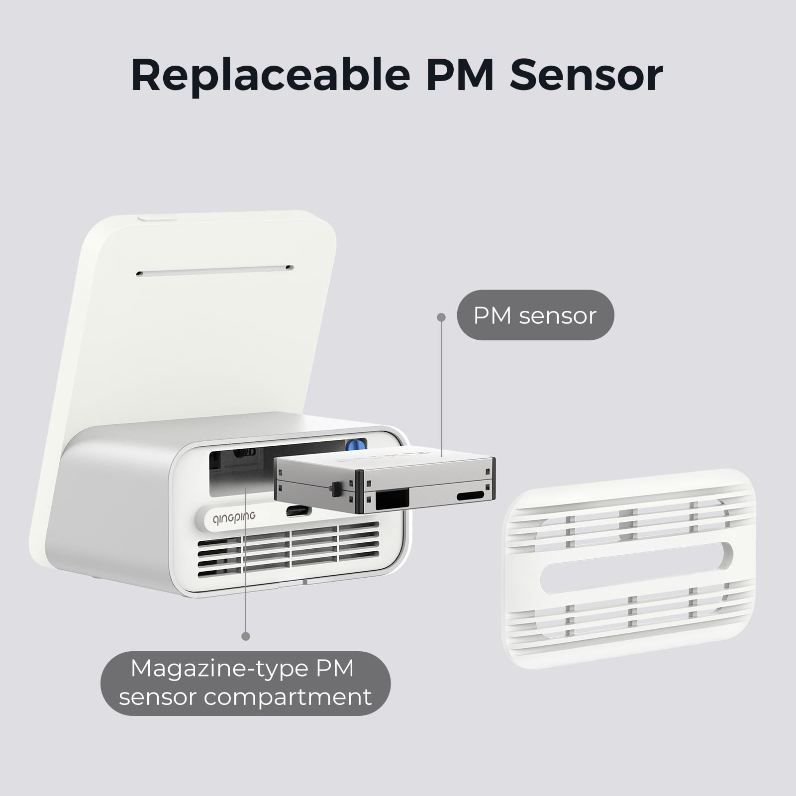 Qingping Air Detector Pro Smart Home Touch Screen Monitor For CO2 PM25 Temperature  Humidity 3