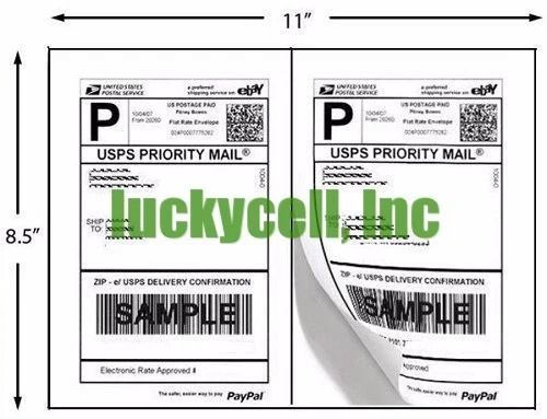 200 Adhesive Shipping Labels 85 X 55 2 Per Sheet Blank White Matte Labels For UPS USPS EBay PayPal  2