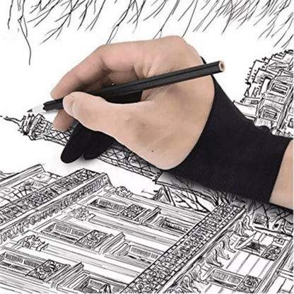 Premium Artist Two Finger Drawing Glove Anti Fouling Smudge Free Coverage For Graphic Tablets IPad  1